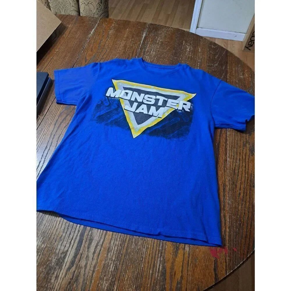 Vintage Monster Jam Short Sleeve Crew Neck Pullover Tee Tshirt Monster Truck